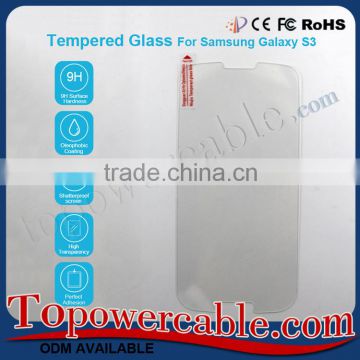 Premium Custom Made Tempered Glass Mobile Phone LCD Screen Protectors For Samsung Galaxy S3 I9300