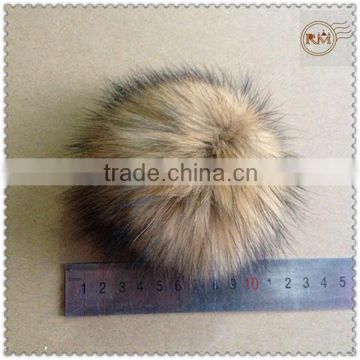 10cm Natural Color Genuine Raccoon Fur Balls for Accessories