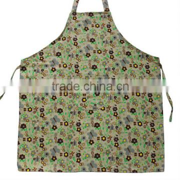 popular canvas gardon aprons kitchen apron detachable waiter uniform apron