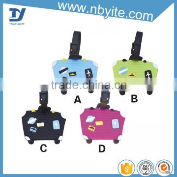 2015 new product wheels for luggage tag/ pvc baggage tag