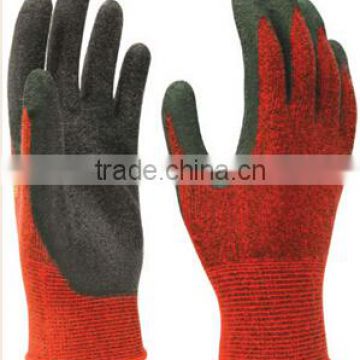 13 gauge cotton and lycra shell latex dipped gardening working glove