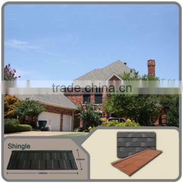 2015 New metrotile for stone coated metal roof house/stone coated metal roofing panels with stonce coated zinc aluminum shingles