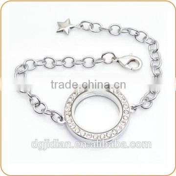Stainless steel Locket bracelet, Fashion locket keyrings