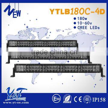 Multiple type ip67 Aluminum alloy led work 4D light bar 180watt Auto/Tractor/Motorcycle/Car