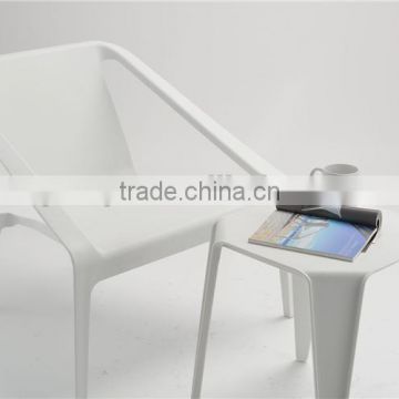 Large panel plastic armchair for shopping mall waiting room