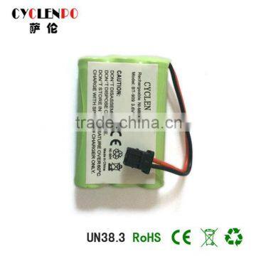 hot sales 3.6v 800mah 5/4AAA*3 ni mh battery pack 3.6v rechargeable ni mh battery 4/5aaa size