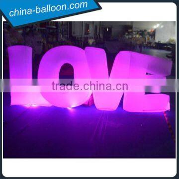 Factory customized inflatable valentine decoration/ inflatable love replica model
