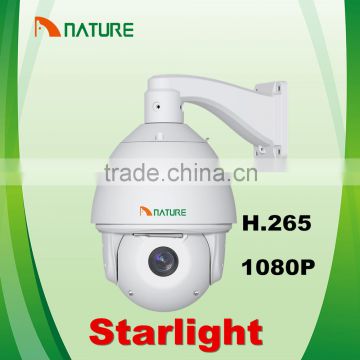 H.265 Starlight 1080P 25X 2.0MegaPixel HD Network IP High Speed Dome Security Camera, CCTV HD IP PTZ Camera