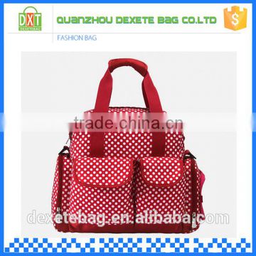 High quality polyester adjust backpack red mommy bag