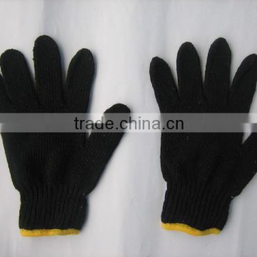 7g Black Color String Knit Work Glove