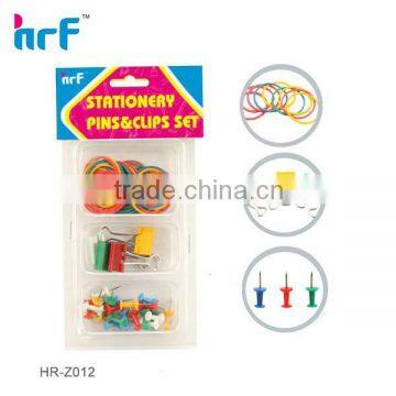Stationery pin&clips ,rubber set HR-Z012
