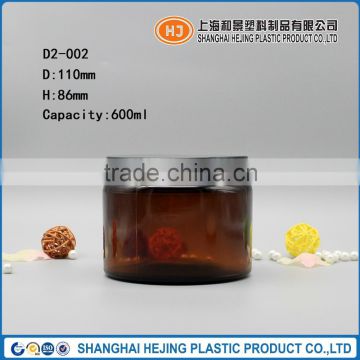 Large capacity 600ml round glass jar