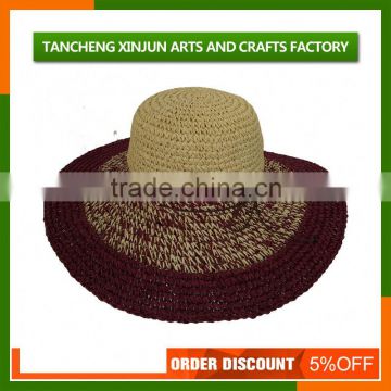 Beautiful Beach Baraid Paper Wide Straw Hat