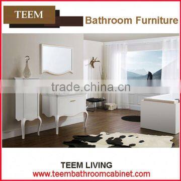 Teem home bathroom furniture hot sale plywood bathroom cabinet small bathroom vanity with mirror cabinet