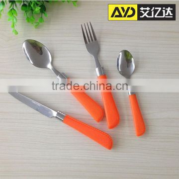 24pcs stainless steel cutlery with plastic handle