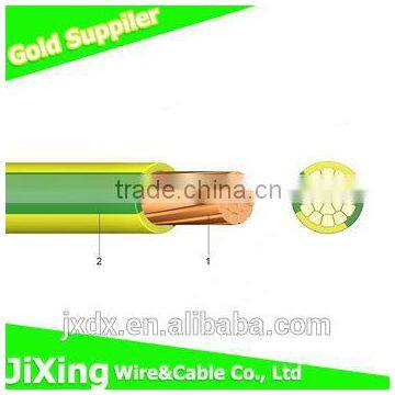 450/750V Copper core pvc insulated H07V-R y g earth wire