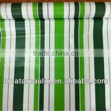 Green Black White Stripe Color PVC Tarpaulin