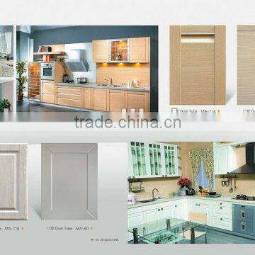 European novel style pvc mdf door for kitchen cabinet