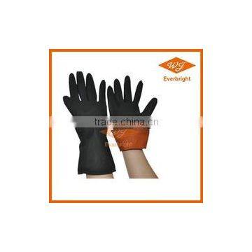 balck heavy industrial rubber hand gloves