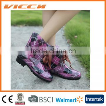 shiny short ankle pvc transparent rain boots