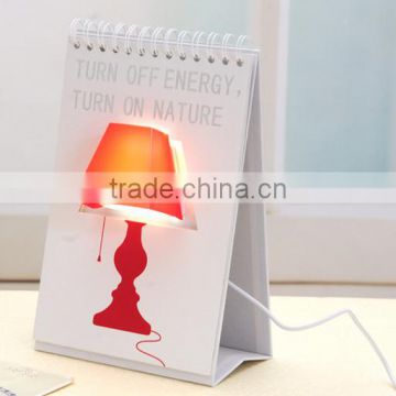Creative USB Calendar Shaped LED Page by Page Lamp