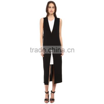 2016 whlolesale china casual dress long black maxi dress two piece dress