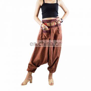 NAPAT Women's Big Crotch Harem Pants Casual Ttrousers