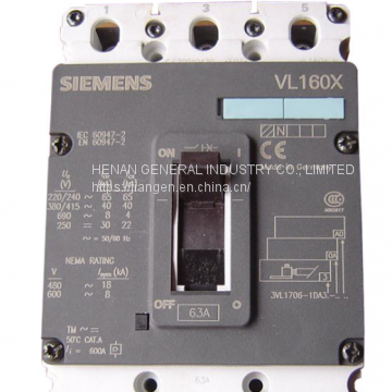Siemens circuit breaker MCCB Siemens 3WT1S06  3RV 3VT 3VL57631SB360AA0