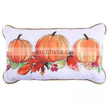 Popular creative Outdoor Decorative cushions Leaf and Pumpkin Printed pillows