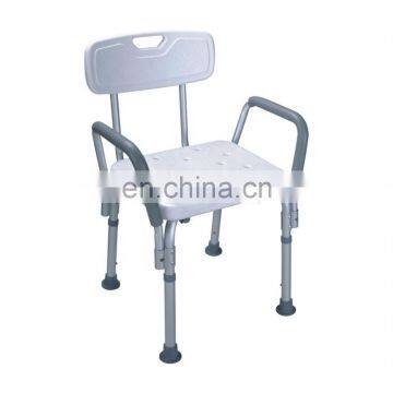 heavy duty shower seat with back removable aluminum frame HDPE seat with  CE