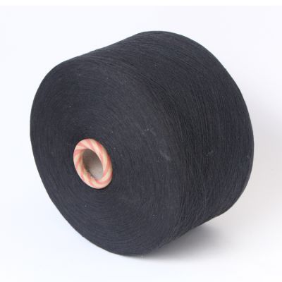 hot sale ne20s/1 black china yarn spun mill dyed recycle cotton yarn for socks