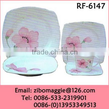 Professional China Made Custom Designed Square Pocelain Dinnerware Promotion