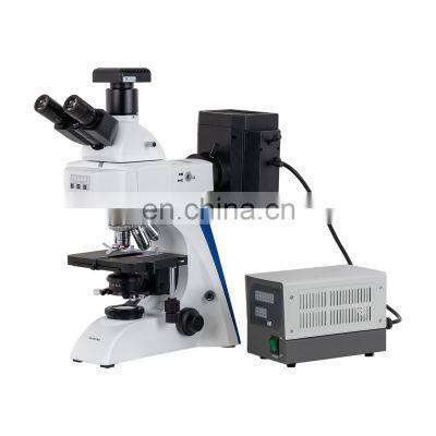 Dark Field Polarizer Mercury Light Fluorescence Microscope with Camera