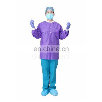 Wholesale laboratory long short sleeve coat sms nursing women medical disposable Lab coat