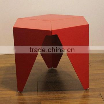 Unique design prismatic stool exquisite metal painting stool
