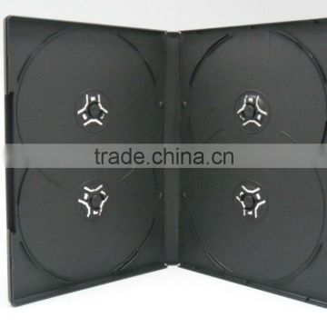14mm PP DVD Case Black for 4 disc-CD holder