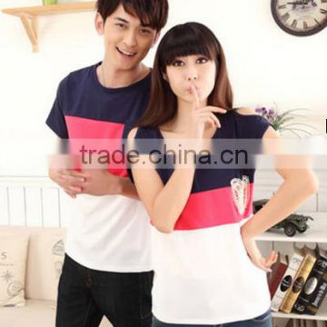 Wholesaler t-shirt for couple sports t-shirt cotton