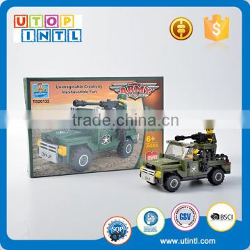 Hot Selling New Toys For Kids Educational Baby Baby DIY Building Block Army Jeep Classic Game