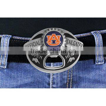 Made In The China Lead & Nickel Free Auburn University Tigers "Official Tailgater" Belt Buckle With Bottle Opener