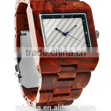 Natural Sandal Wood Made Watch Carbon