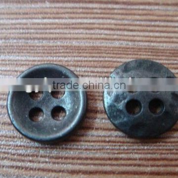 11mm metal alloy 4 hole gun metal shank sewing button
