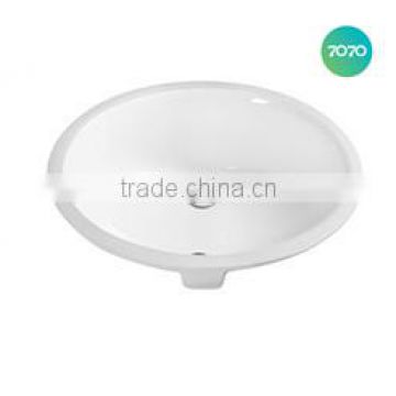 chaozhou factory white colour under counter mounted single hole under counter wash basins z504