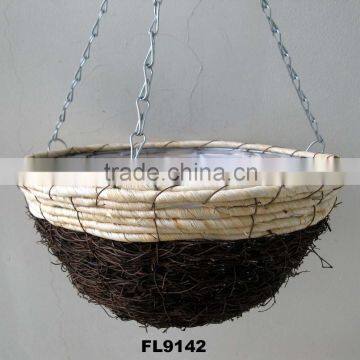 16 inch rattan hanging baskets wholesale