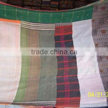 INDIAN VINTAGE COTTON SARI KANTHA QUILTS-Wholesale lots directly from manufacturer in India