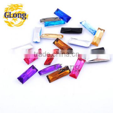 7*21mm Acrylic Point Back Rectangular Mix Color Bling Rhinestone&Crystal For Stylish Bags Garment Shoes #GY014-21P(Mix-s)