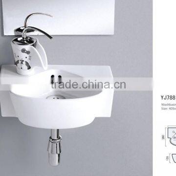 7881 Ceramic Bathroom Rectangular Save Spaces Wall hung basin sink cloakroom wash basin