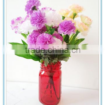 2016 Hot sale 600ml flower vases jar with red color