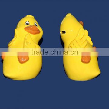 Ceramic coin bank in the shape of duck