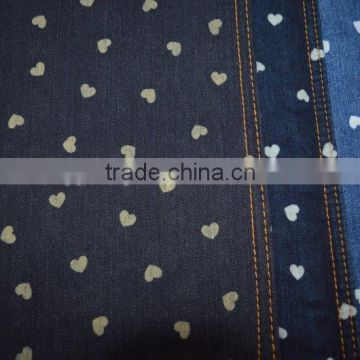 Cotton polyester fabric printed denim fabric
