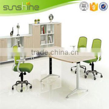 New arrival hot sale promotion conference table with metal base
